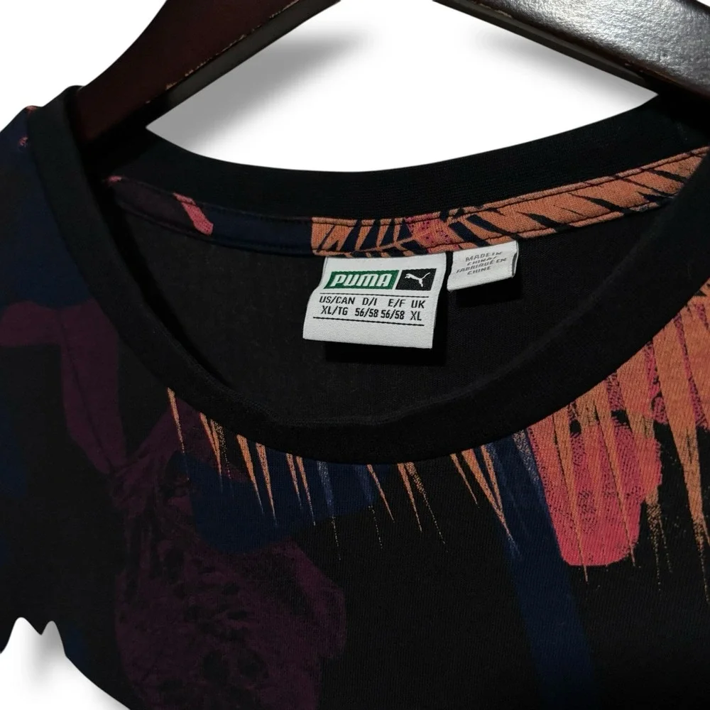 PUMA Men's Floral Leaf Print Graphic‎ T Shirt Size XL 24 x 30 - Picture 4 of 5